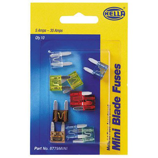 HELLA Mini Blade Fuse Assortment Pack 8779MINI
