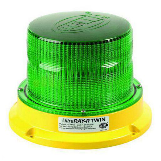 HELLA Led Beacon / Strobe Green 12 To 30V Permanent Mount HM500GDIR