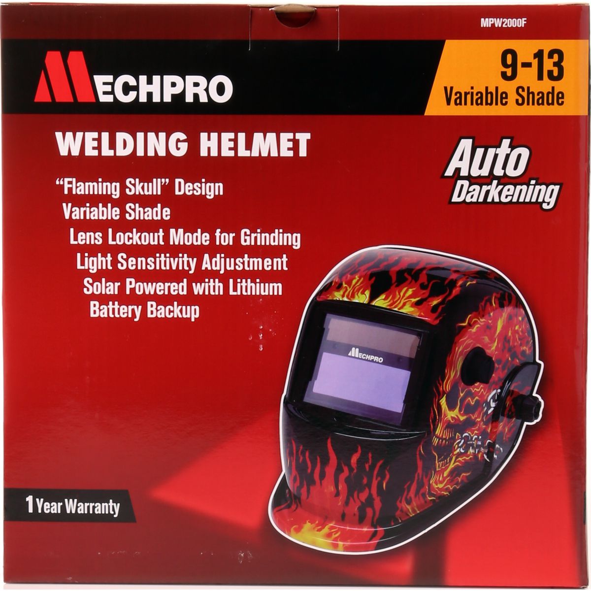 Mechpro Variable Shade Flame Design Welding Helmet MPW2000F
