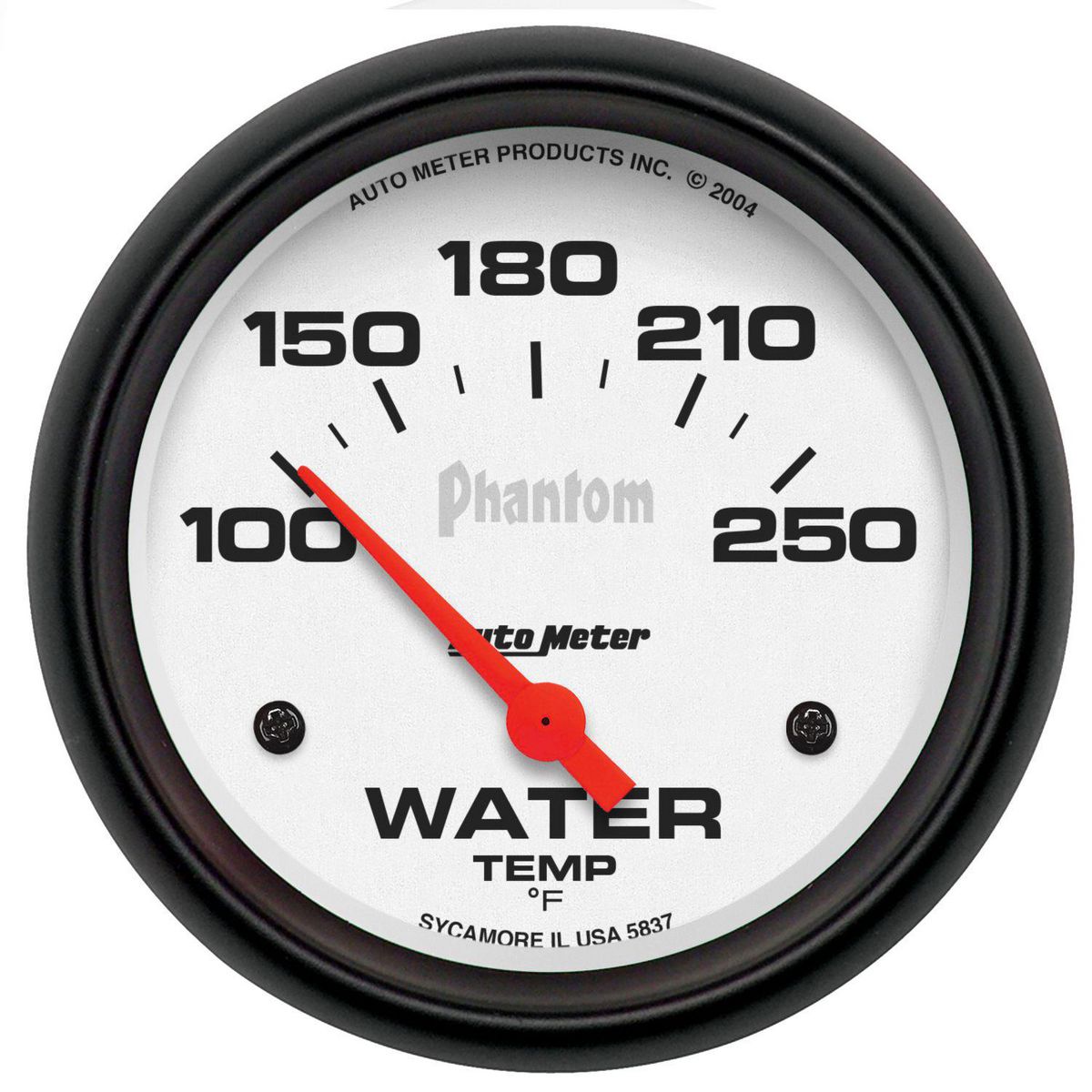 Autometer Phantom 2-5/8in Water Temp Gauge 100-250F Short Sweep Electric AU5837