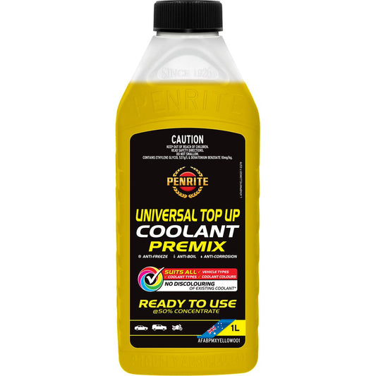 Penrite Universal Top Up Coolant Premix 1L AFABPMXYELLOW001