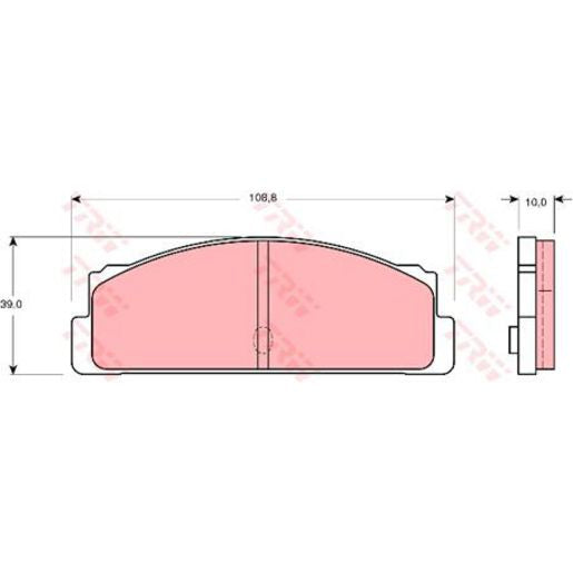 TRW Cotec Brake Pad Set Rear GDB107
