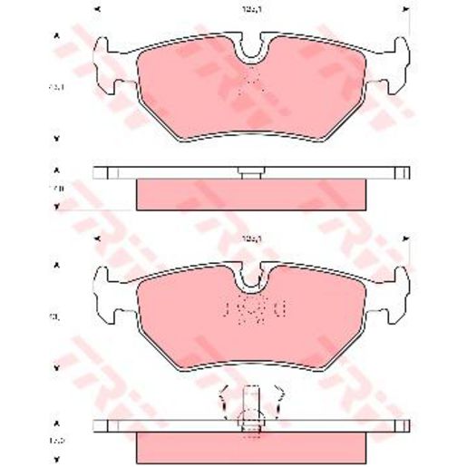 TRW Cotec Brake Pad Set Rear GDB1109