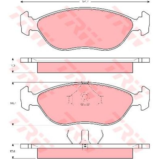 TRW Brake Pad Set GDB1246