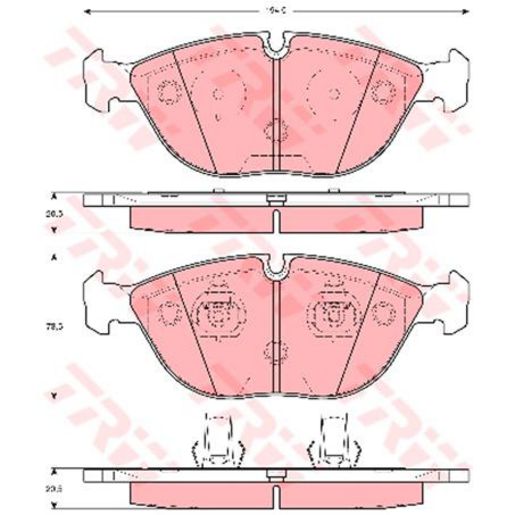 TRW Cotec Brake Pad Set Rear GDB1285