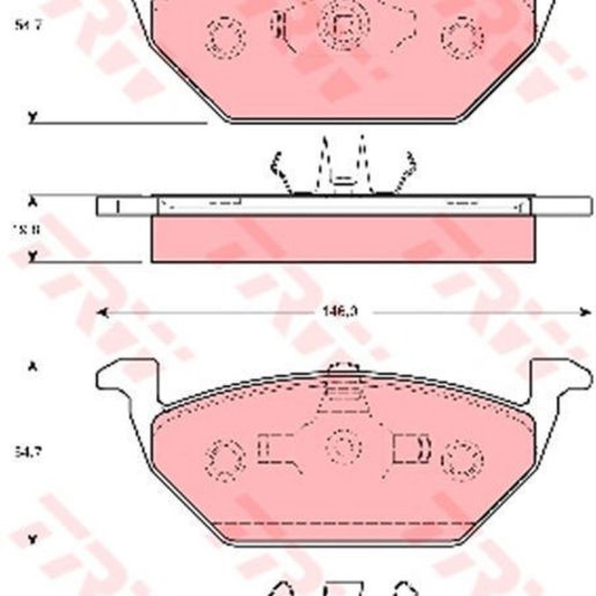 TRW Brake Pad Set GDB1357