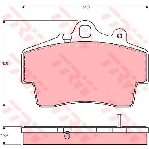TRW Cotec Brake Pad Set Front GDB1394
