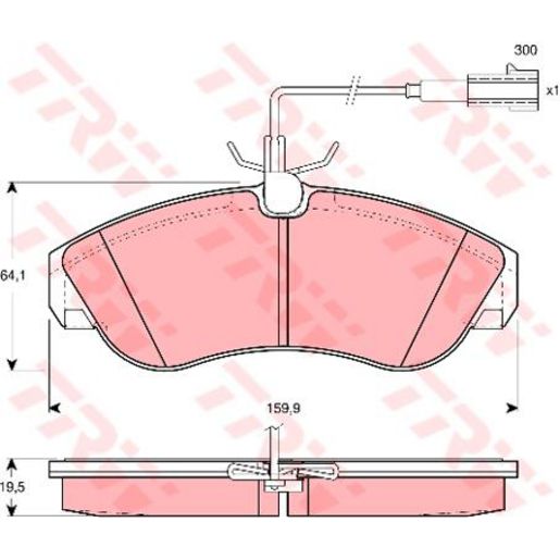 TRW Cotec Brake Pad Set Front GDB1426