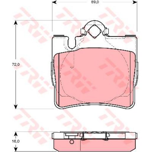 TRW Cotec Brake Pad Set Front GDB1455