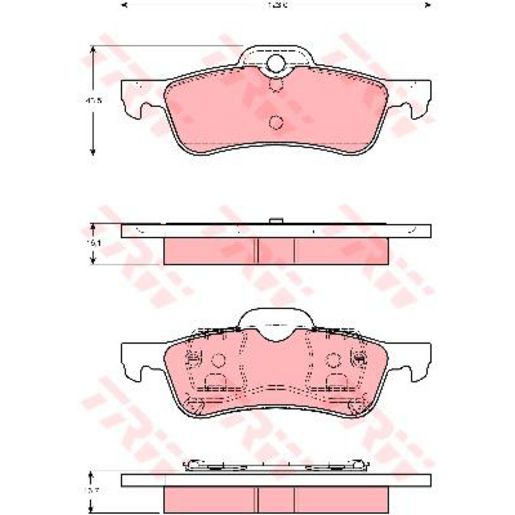 TRW Cotec Brake Pad Set Rear GDB1477