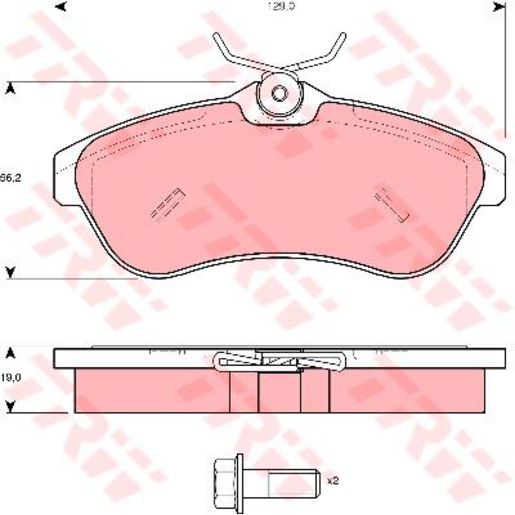 TRW Cotec Brake Pad Set Front GDB1496