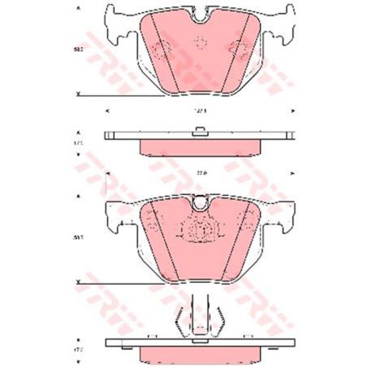 TRW Cotec Brake Pad Set Rear GDB1499