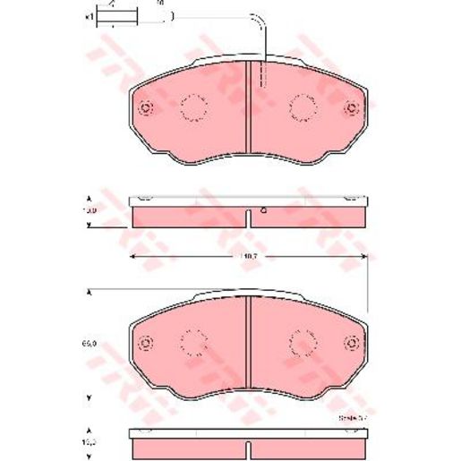 TRW Brake Pad Set With Sensor GDB1517