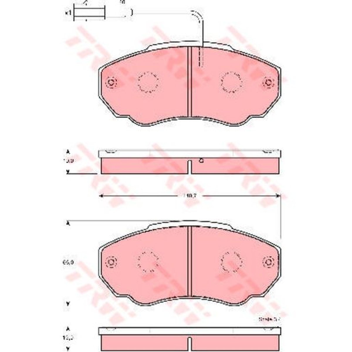 TRW Brake Pad Set With Sensor GDB1517