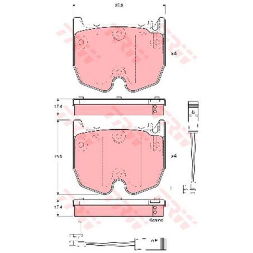 TRW Cotec Brake Pad Set GDB1599