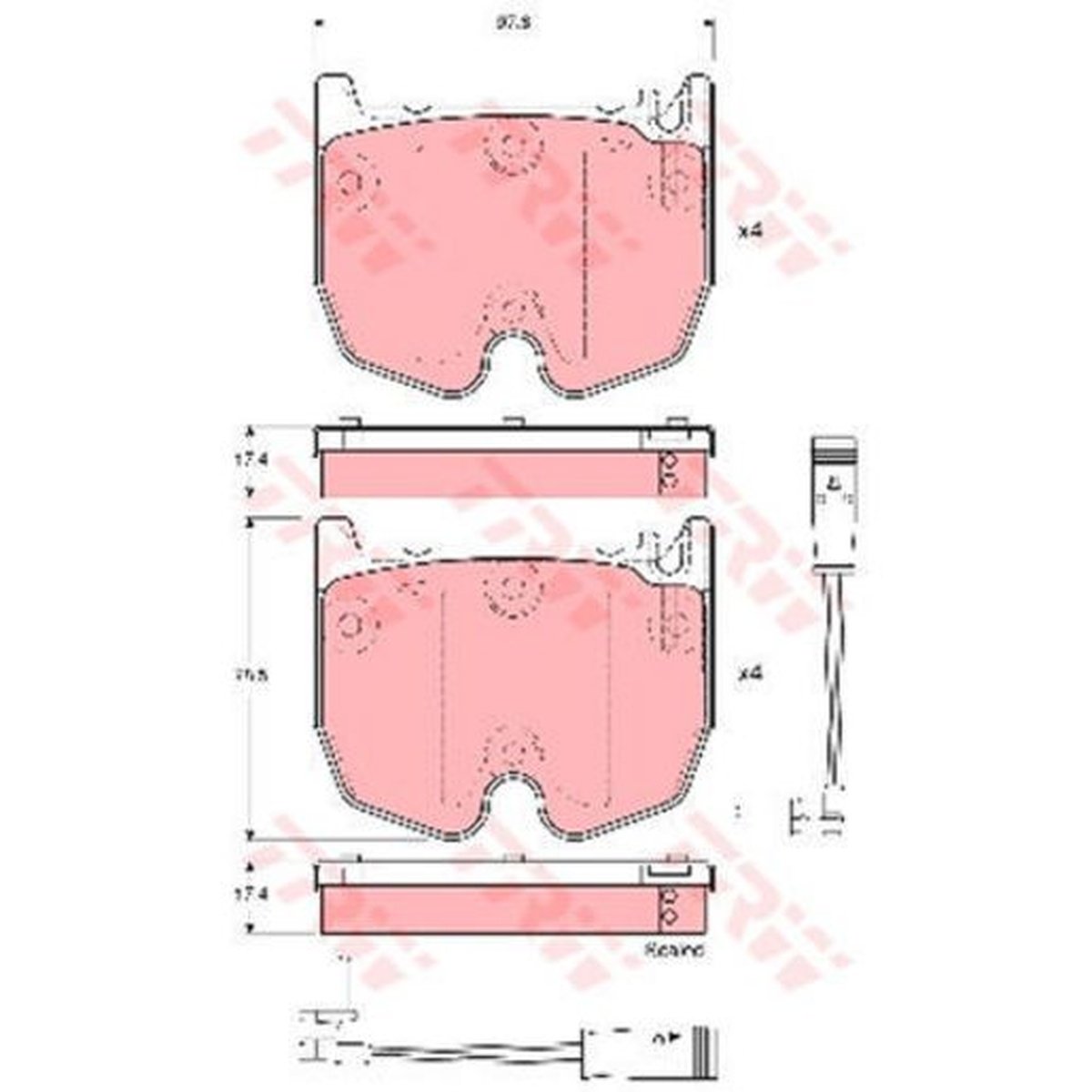 TRW Cotec Brake Pad Set GDB1599