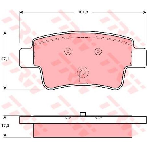 TRW Cotec Brake Pad Set Rear GDB1656