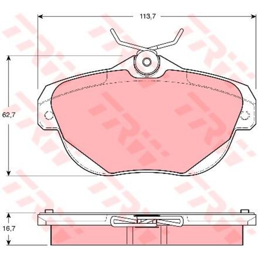 TRW Cotec Brake Pad Set Front GDB1664