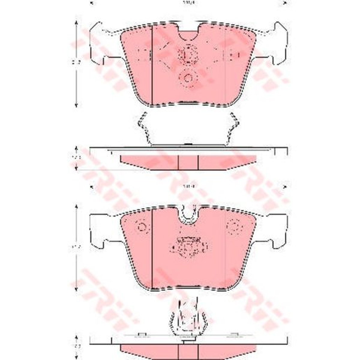 TRW Cotec Brake Pad Set Rear GDB1675