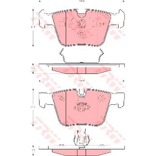 TRW Cotec Brake Pad Set Rear GDB1675
