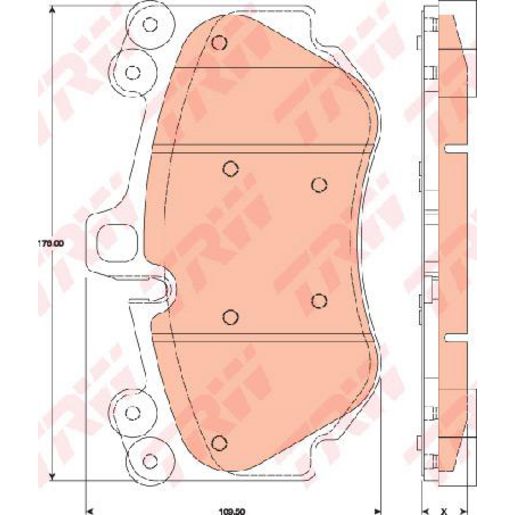 TRW Cotec Brake Pad Set GDB1764