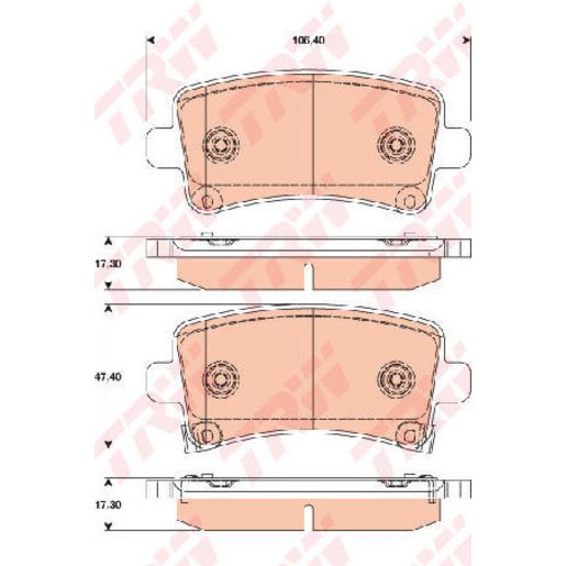 TRW Cotec Brake Pad Set Rear GDB1784