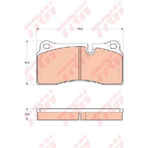 TRW Brake Pad Set GDB1816