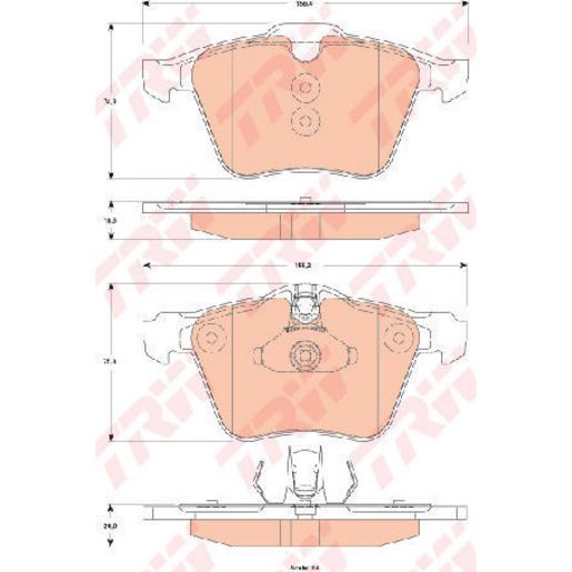 TRW Disc Brake Pad Set GDB1835