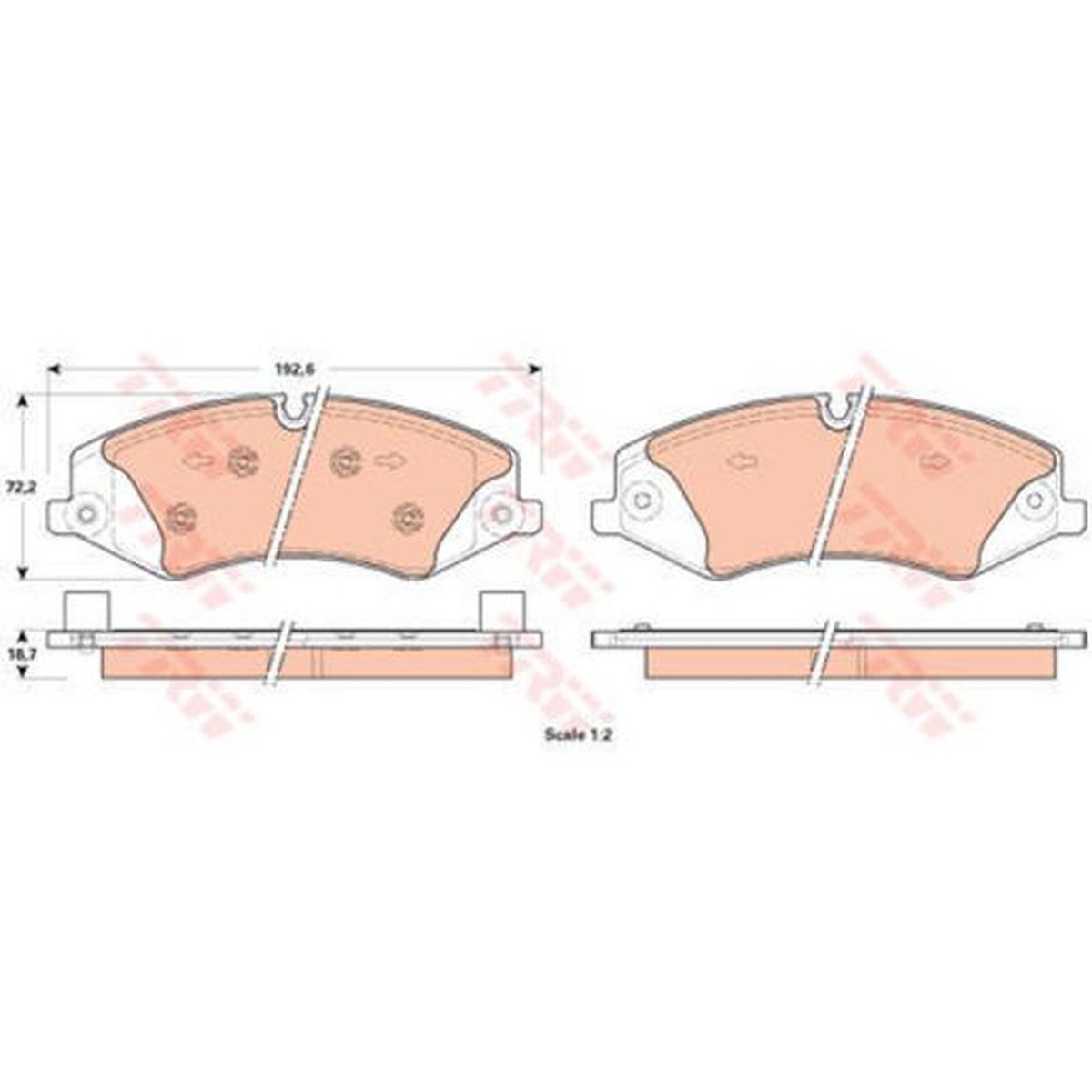 TRW Cotec Brake Pad Set GDB1898