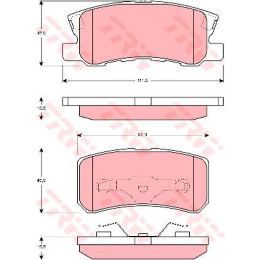 TRW Cotec Brake Pad Set GDB3247