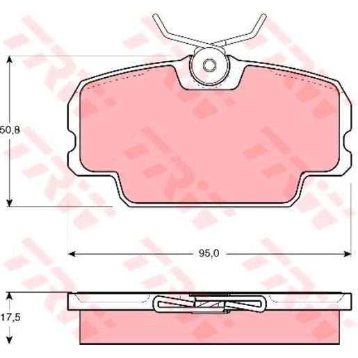 TRW Cotec Brake Pad Set Front GDB434