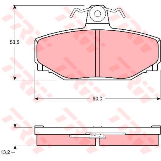 TRW Cotec Brake Pad Set Front GDB442