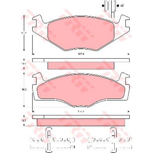 TRW Cotec Brake Pad Set Front GDB454