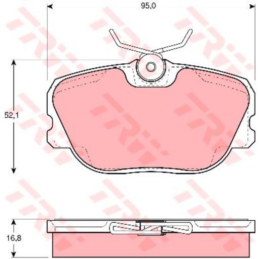 TRW Cotec Brake Pad Set Front GDB460