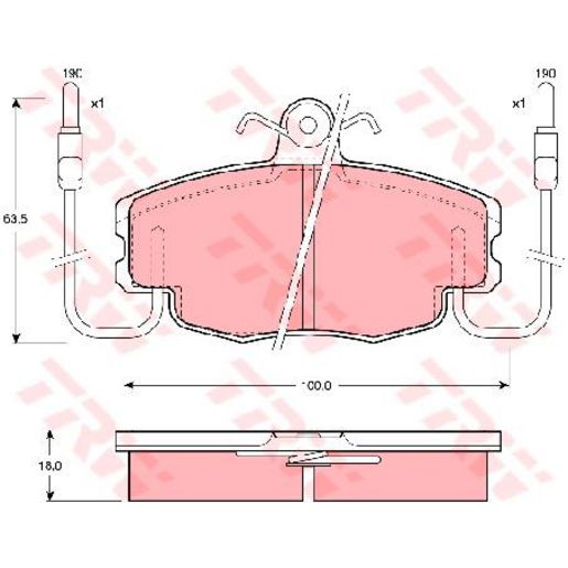 TRW Cotec Brake Pad Set GDB807