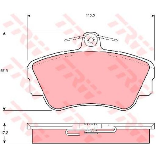 TRW Cotec Brake Pad Set Front GDB812