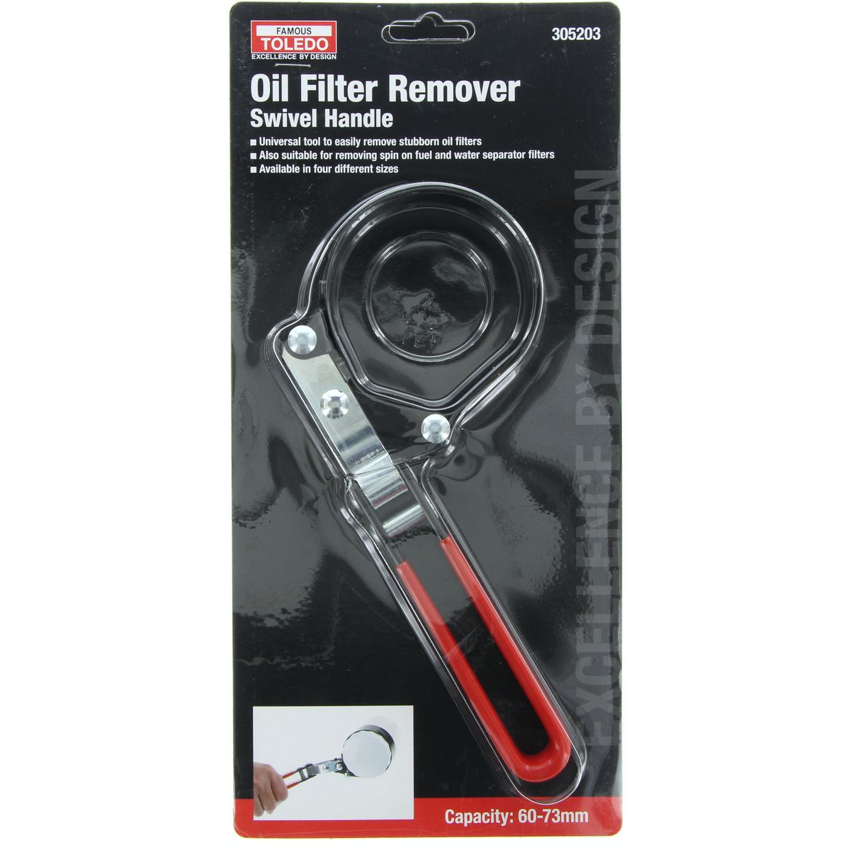 Toledo Oil Filter Remover Swivel 60-73mm 305203
