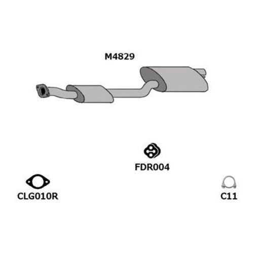 Redback Exhaust Muffler M4829
