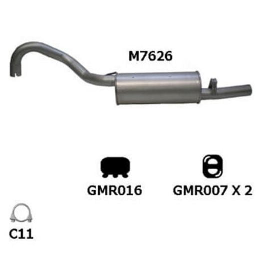 Redback Exhaust Muffler M7626