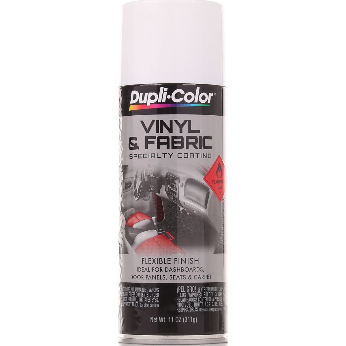 Dupli-Color Vinyl & Fabric Aerosol Spray Paint Gloss White 311g HVP105