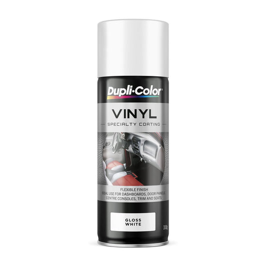 Dupli-Color Vinyl & Fabric Aerosol Spray Paint Gloss White 311g HVP105