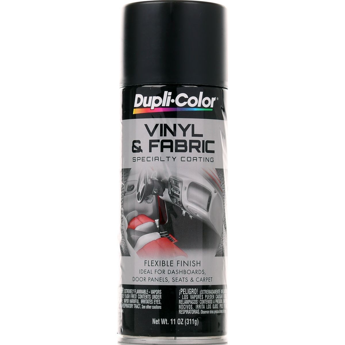 Dupli-Color Vinyl & Fabric Aerosol Spray Paint Flat Black 311g HVP106