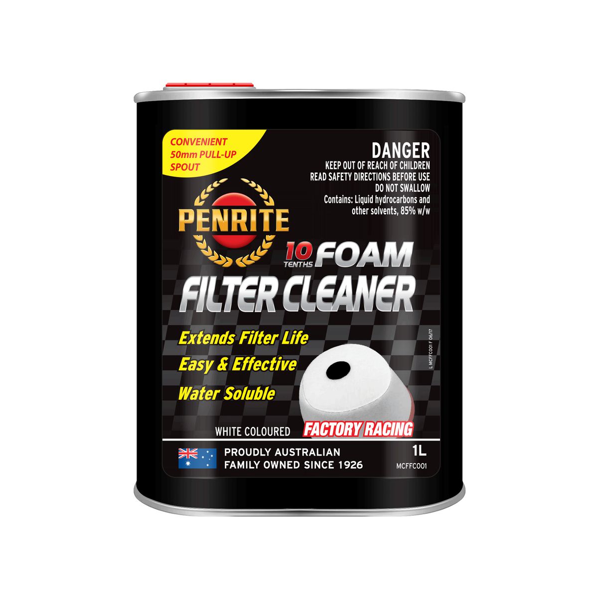 Penrite 10 Tenths Motorcycle Foam Filter Cleaner 1L MCFFC001