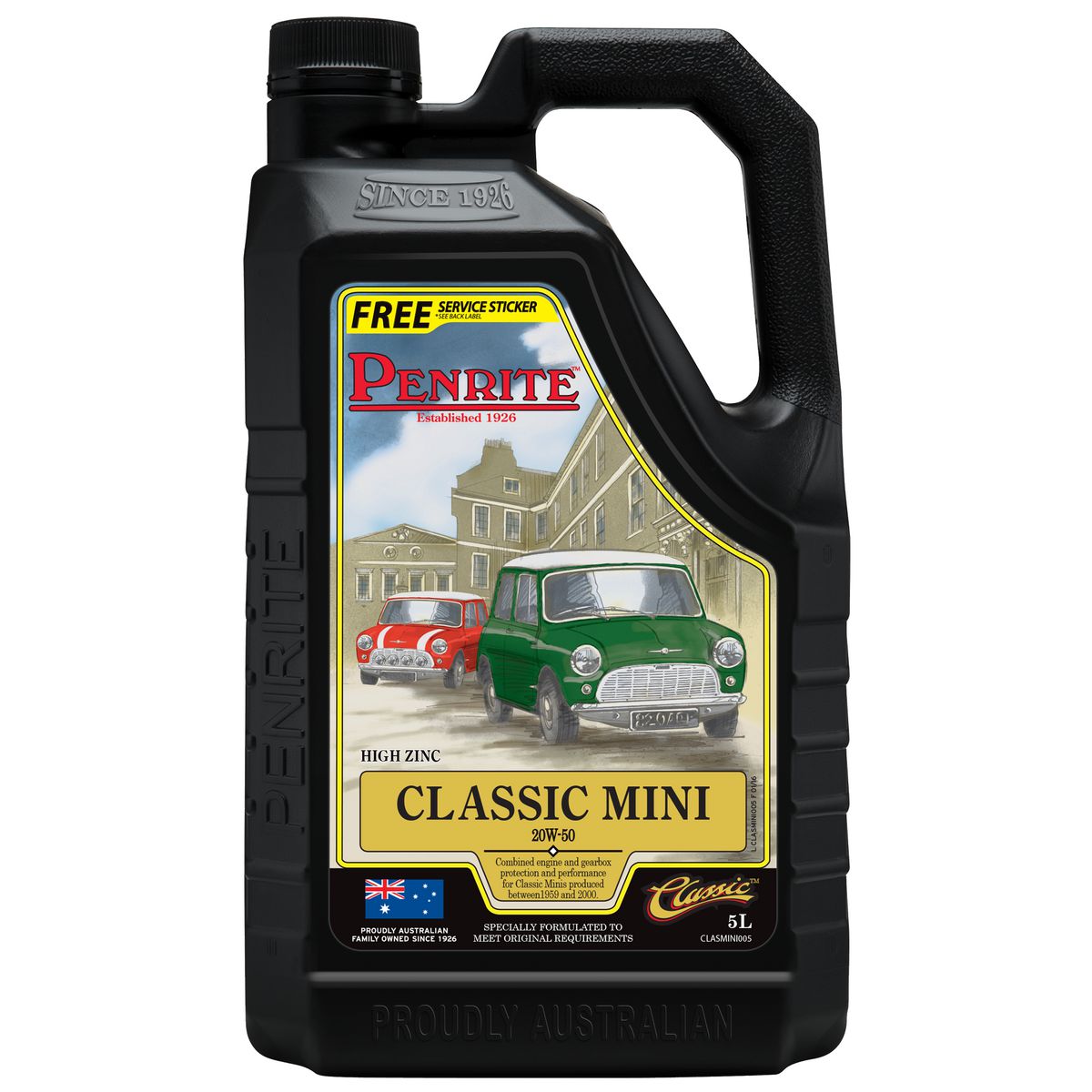 Penrite Classic Mini Engine Oil 20W-50 5L CLASMINI005