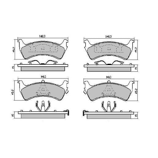 RDA GP Max Brake Pad Set Rear RDB7545A