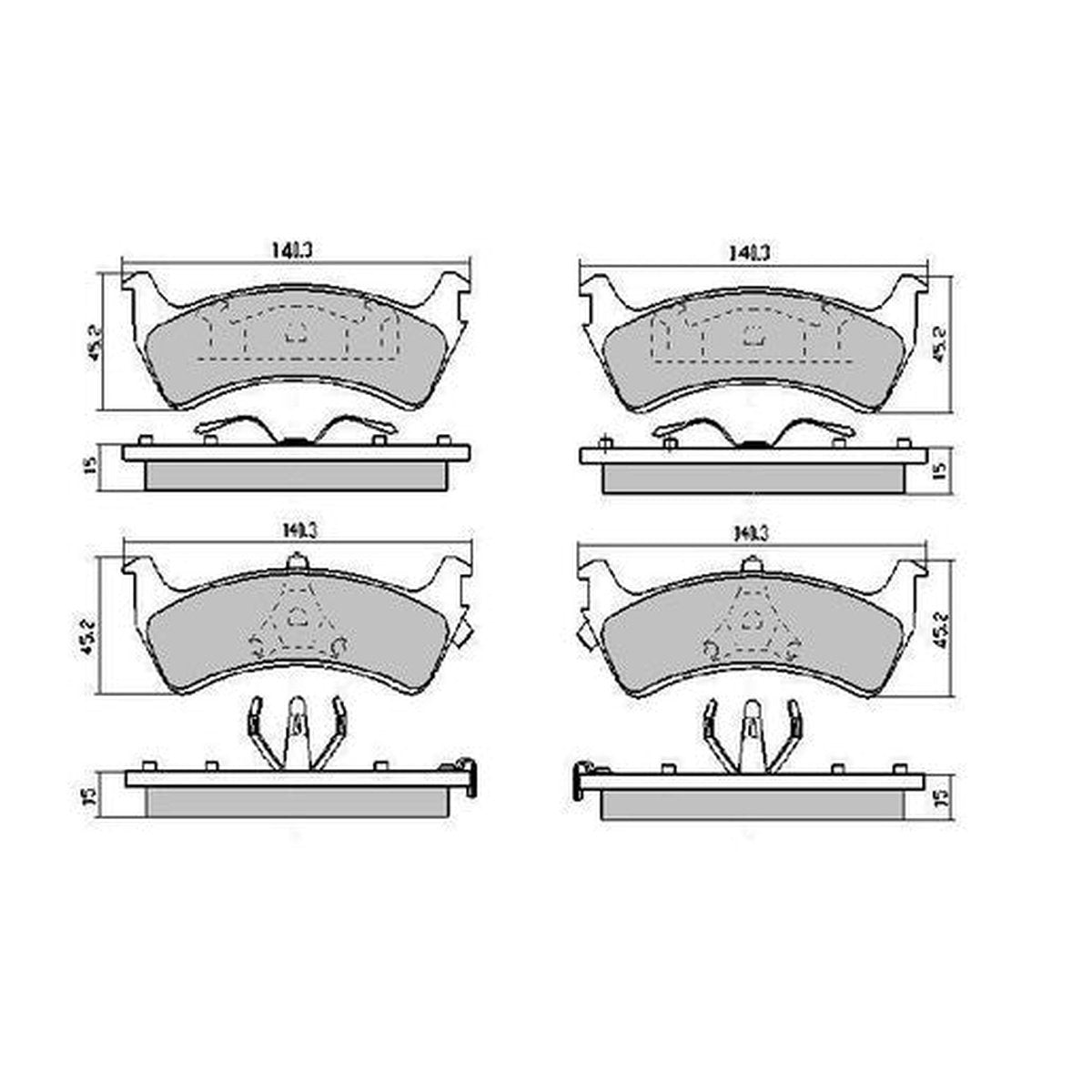 RDA GP Max Brake Pad Set Rear RDB7545A