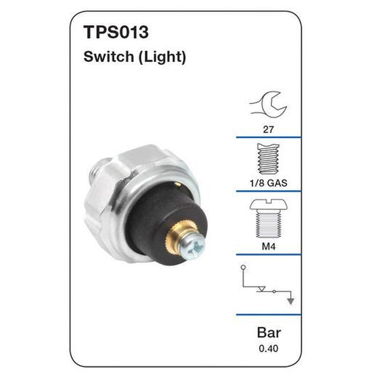 Tridon Oil Pressure Switch TPS013