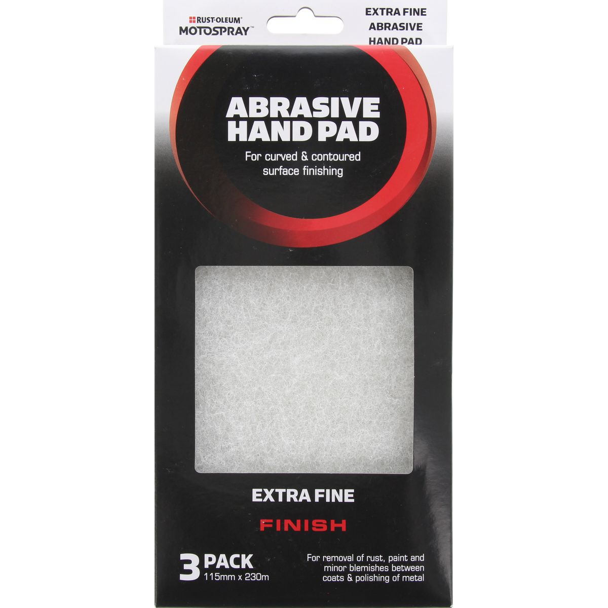 HiChem Abrasive Hand Pad Finish - 3 Pack White AHPW