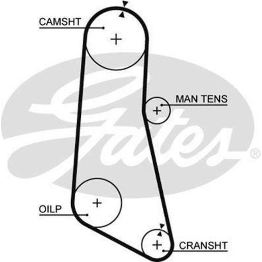 Gates Timing Belt 94127 T122 T122