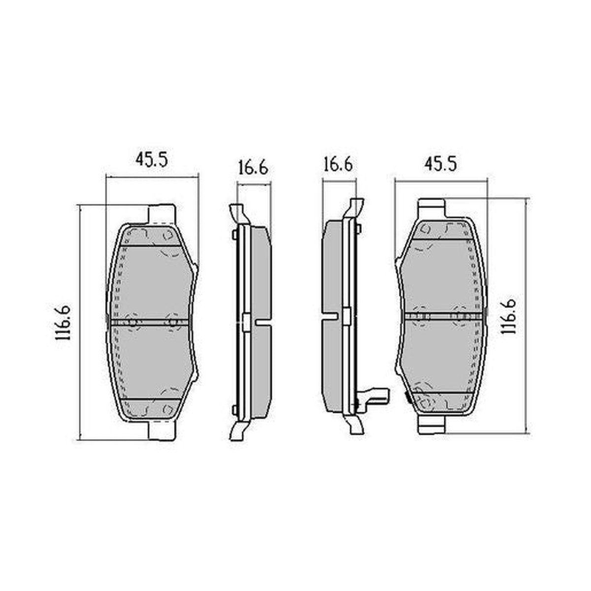 RDA Phantom Ceramic Brake Pad Set Rear RDC2007